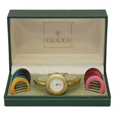 gucci watch with interchangeable faces|gucci watch changeable bezels.